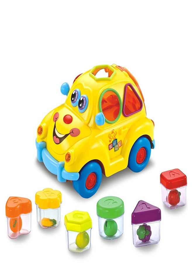 Kiditos Baby Electronic Fruit Car with Music & Light & Puzzle & Fruit Shape Sorters Learning Educational Toy (Multicolour) - Image 1